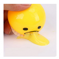 Novelty Gag Toy Practical Jokes Anti stress Vomiting Egg Yolk Lazy Brother Fun Gadget Squeezed Smiley face Creative Gift