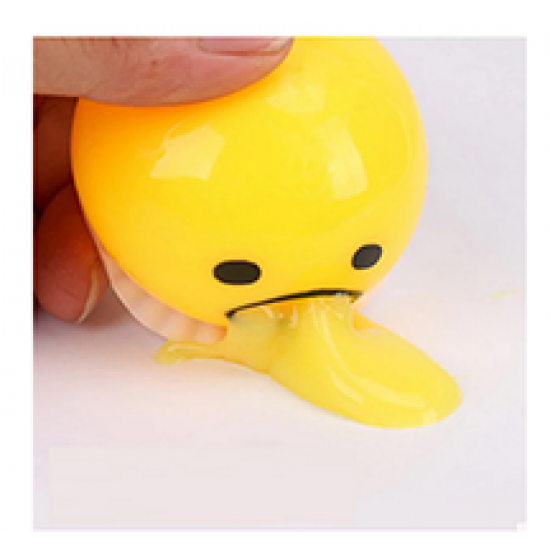 Novelty Gag Toy Practical Jokes Anti stress Vomiting Egg Yolk Lazy Brother Fun Gadget Squeezed Smiley face Creative Gift