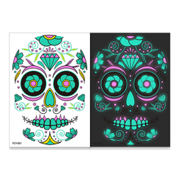 Halloween Double Color Luminous Tattoo Stickers Four Piece Combination