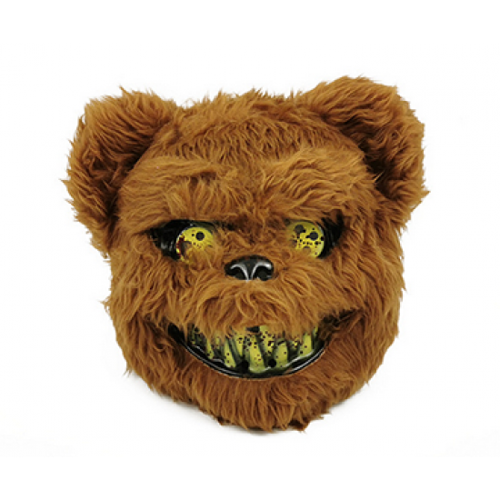 Halloween Masquerade Plush Mask Brown Teddy Bear