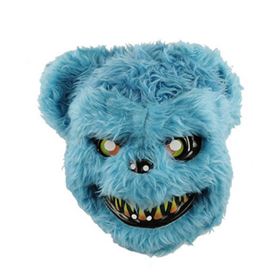 Halloween Costume Party Plush Mask Blue Teddy Bear
