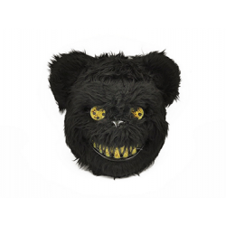 Halloween Masquerade Plush Mask Black Teddy Bear