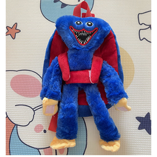 Blue Bobbi Plush Backpack