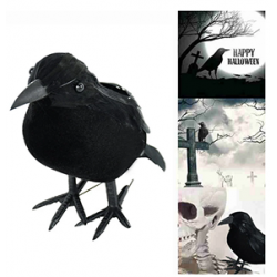 Halloween Horror Toys Fake Crow Bird Figurines Horror Accessories
