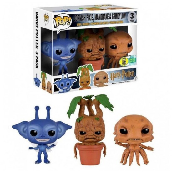 Funko Pop Cornish Pixie, Mandrake, Grindylow 3 Pack Funko Pop Cornish Pixie, Mandrake, Grindylow 3 Pack