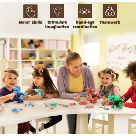 Dinosaur Building Toys for 3-7 Year Old kid with Electric Drill Dinosaur Building Toys for 3-7 Year Old kid with Electric Drill