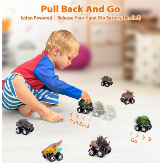 Pull Back Dinosaur Toys for 4-6 Year Old Boy 6 Pack Set Car Toys Pull Back Dinosaur Toys for 4-6 Year Old Boy 6 Pack Set Car Toys