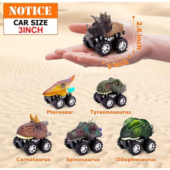 Pull Back Dinosaur Toys for 4-6 Year Old Boy 6 Pack Set Car Toys Pull Back Dinosaur Toys for 4-6 Year Old Boy 6 Pack Set Car Toys