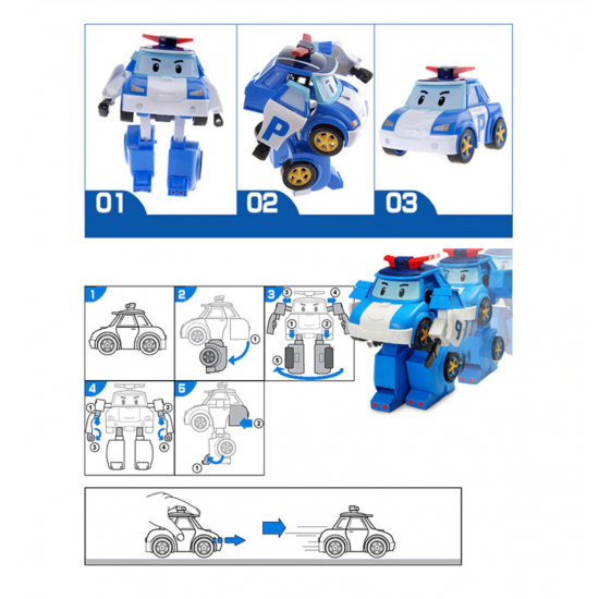 Robocar Poli Transforming Robot Toy Sets 6packs