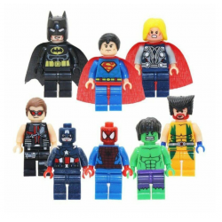 Marvel Superhero Building Blocks Action Figures Sets of 8