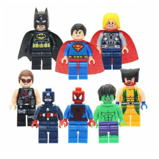 Marvel Superhero Building Blocks Action Figures Sets of 8 Marvel Superhero Building Blocks Action Figures Sets of 8