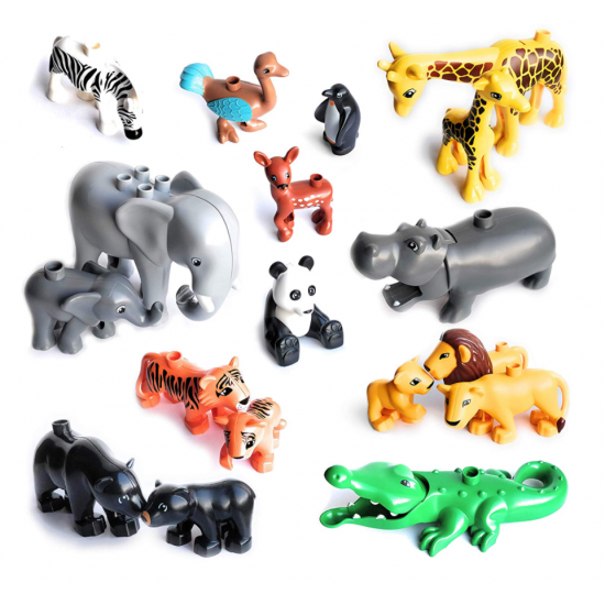 Animals Building Blocks Action Figures Sets of 8 Animals Building Blocks Action Figures Sets of 8
