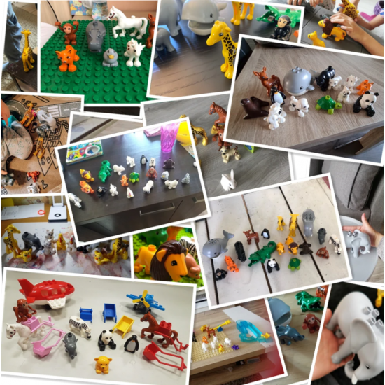 Animals Building Blocks Action Figures Sets of 8 Animals Building Blocks Action Figures Sets of 8