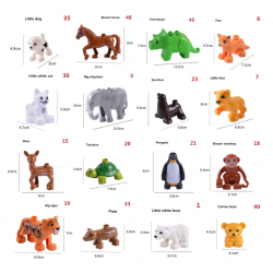 Animals Building Blocks Action Figures Sets of 8