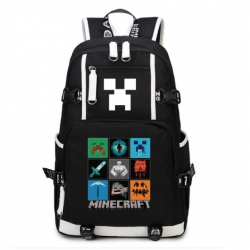 Minecraft Rucksack Backpack Schoolbag - Black