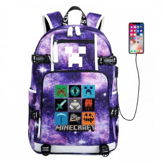 Minecraft Rucksack Backpack Schoolbag - Galaxy