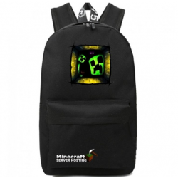 Minecraft Creeper Rucksack Backpack Schoolbag - Black