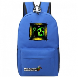 Minecraft Creeper Rucksack Backpack Schoolbag - Blue