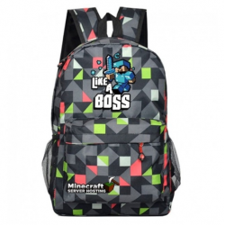 Minecraft Like A Boss Rucksack Backpack Schoolbag - Geometric Mix