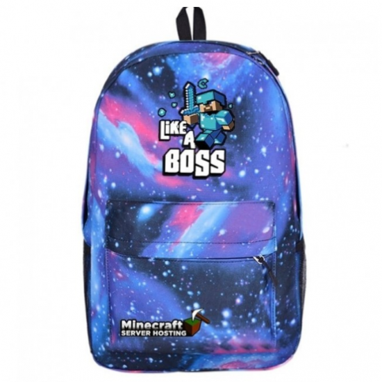 Minecraft Like A Boss Rucksack Backpack Schoolbag - Galaxy Minecraft Like A Boss Rucksack Backpack Schoolbag - Galaxy