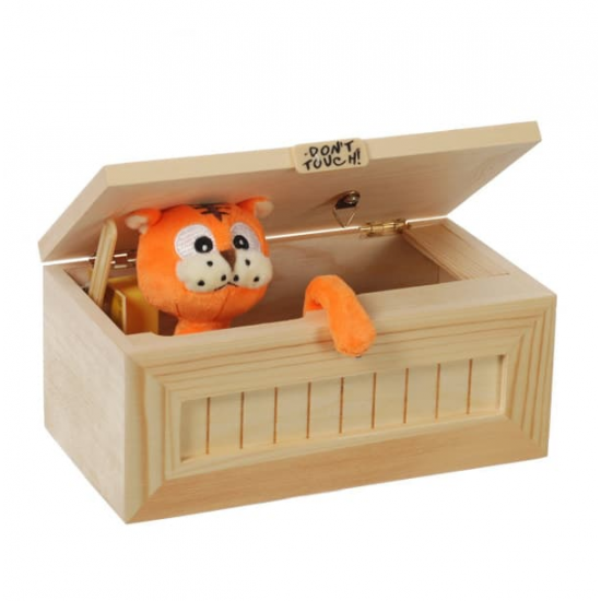 Tiger Useless Box, Hezong Don't Touch Box Real Wood Tiger Useless Box, Hezong Don't Touch Box Real Wood