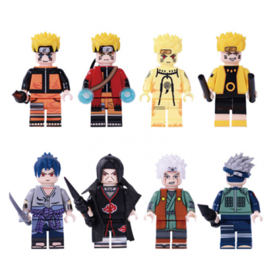 Uzumaki Naruto Building Blocks Action Figures Sets of 8 Uzumaki Naruto Building Blocks Action Figures Sets of 8