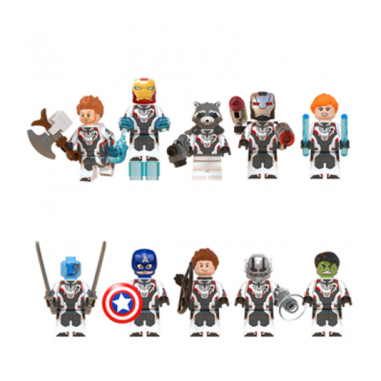 Marvel Avengers on Suits Building Blocks Action Figures Sets of 10 Marvel Avengers on Suits Building Blocks Action Figures Sets of 10