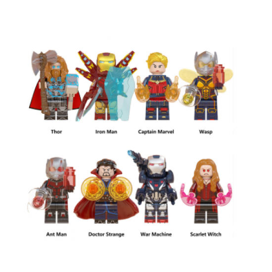 Marvel Avengers Superhero Building Blocks Action Figures Sets of 8 Marvel Avengers Superhero Building Blocks Action Figures Sets of 8