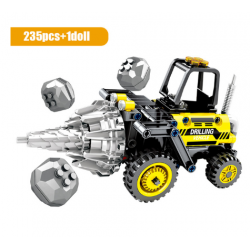 City Engineering Simulation Drill Machine Building Blocks Bricks Construction Toys