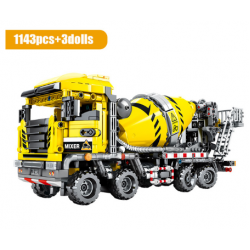 City Engineering Mixer Truck Building Blocks Bricks Construction Toys
