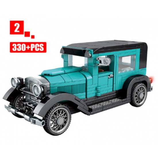 Mechanical Classic Car Building Blocks Toys - Turquoise Mechanical Classic Car Building Blocks Toys - Turquoise