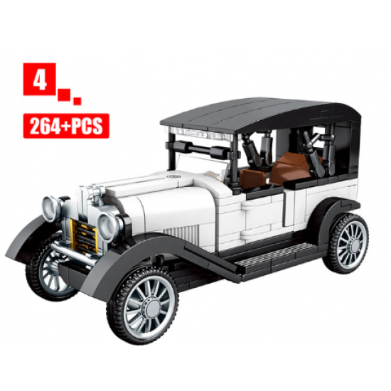 Mechanical Classic Car Building Blocks Toys - White Mechanical Classic Car Building Blocks Toys - White