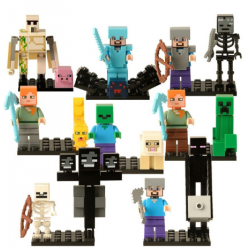 Minecraft Building Blocks Action Figures Set of 8