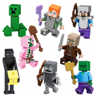 Minecraft Building Blocks Action Figures Set of 8