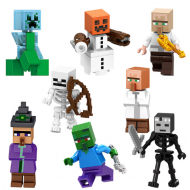 Minecraft Building Blocks Action Figures Set of 8