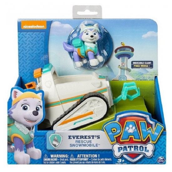 Paw Patrol Everest's Rescue Snowmobile Action Figure Toy