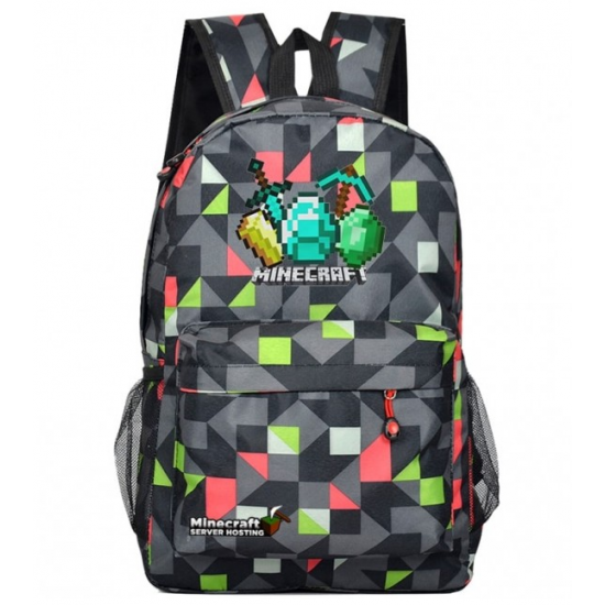 Minecraft Diamond Logo Rucksack Backpack Schoolbag - Goemetric Mix Minecraft Diamond Logo Rucksack Backpack Schoolbag - Goemetric Mix