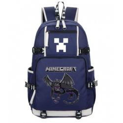 Minecraft Ender Dragon Rucksack Backpack Schoolbag - Blue