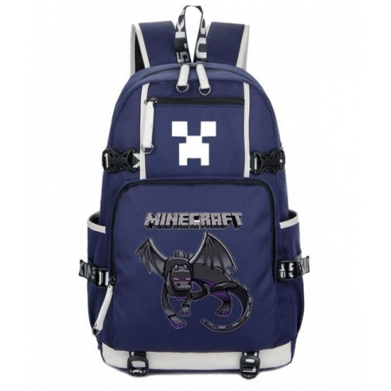 Minecraft Ender Dragon Rucksack Backpack Schoolbag - Blue Minecraft Ender Dragon Rucksack Backpack Schoolbag - Blue