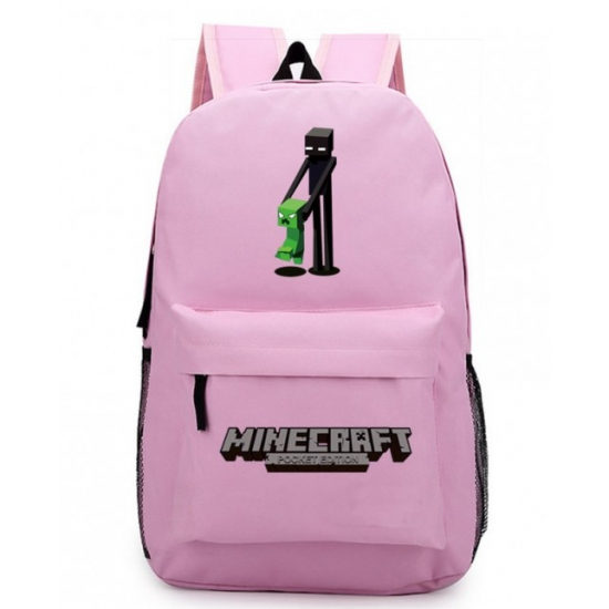 Minecraft Enderman Creeper Rucksack Backpack Schoolbag - Pink Minecraft Enderman Creeper Rucksack Backpack Schoolbag - Pink