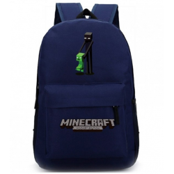 Minecraft Enderman Creeper Rucksack Backpack Schoolbag - Navy Blue