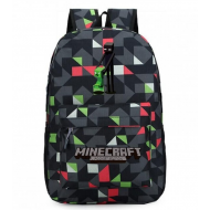 Minecraft Enderman Creeper Rucksack Backpack Schoolbag - Geometric Mix