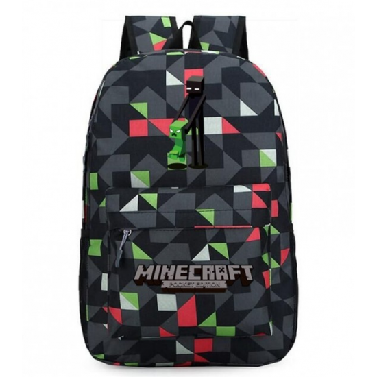 Minecraft Enderman Creeper Rucksack Backpack Schoolbag - Geometric Mix Minecraft Enderman Creeper Rucksack Backpack Schoolbag - Geometric Mix