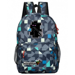 Minecraft Enderman Rucksack Backpack Schoolbag - Blue Geometric