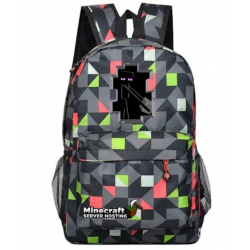 Minecraft Enderman Rucksack Backpack Schoolbag - Geometric Mix