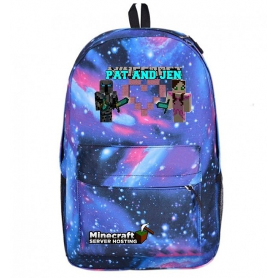 Minecraft Pat and Jen Rucksack Backpack Schoolbag - Galaxy Minecraft Pat and Jen Rucksack Backpack Schoolbag - Galaxy