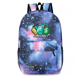 Minecraft Diamonds Logo Rucksack Backpack Schoolbag - Galaxy