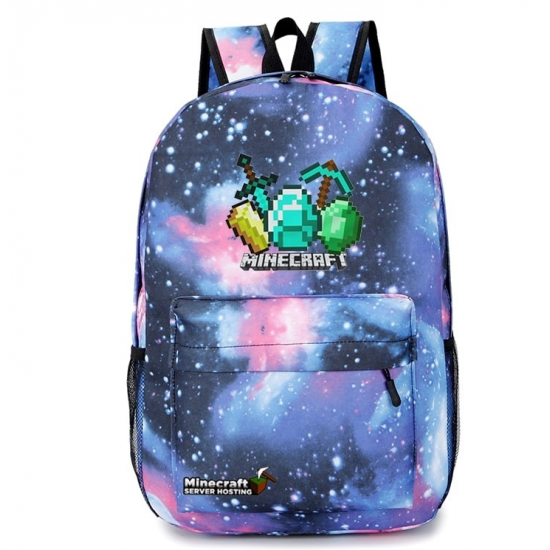 Minecraft Diamonds Logo Rucksack Backpack Schoolbag - Galaxy Minecraft Diamonds Logo Rucksack Backpack Schoolbag - Galaxy