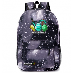 Minecraft Diamonds Logo Rucksack Backpack Schoolbag - Galaxy