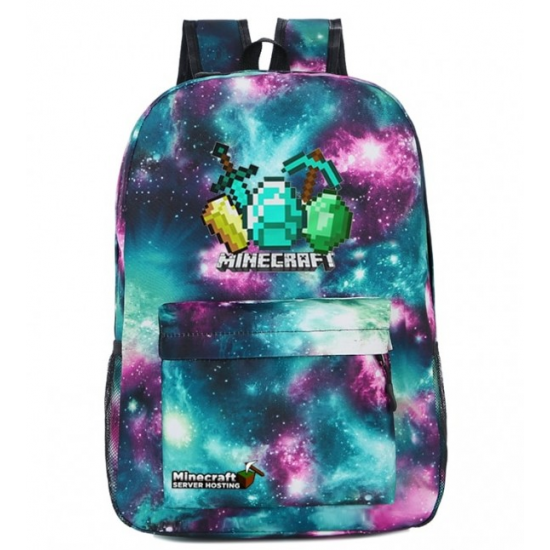 Minecraft Diamonds Logo Rucksack Backpack Schoolbag - Galaxy Minecraft Diamonds Logo Rucksack Backpack Schoolbag - Galaxy